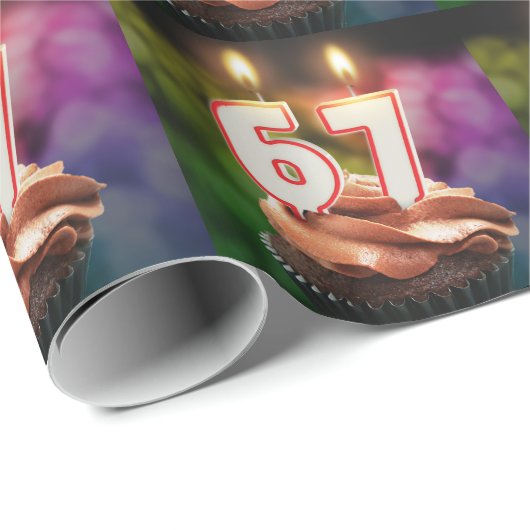 67e verjaardag met kaarsen cadeaupapier (Rol Hoek)