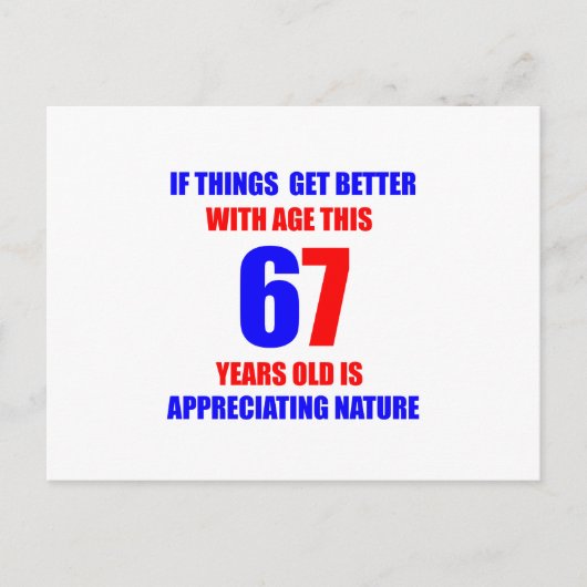 67e verjaardag ontwerp briefkaart (Voorkant)
