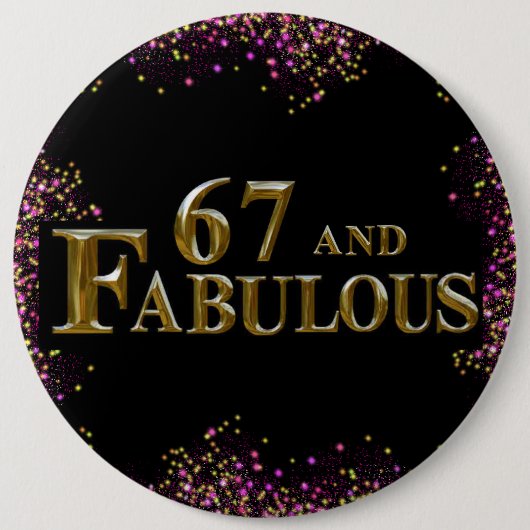 67e verjaardag ronde button 6,0 cm (Voorkant)