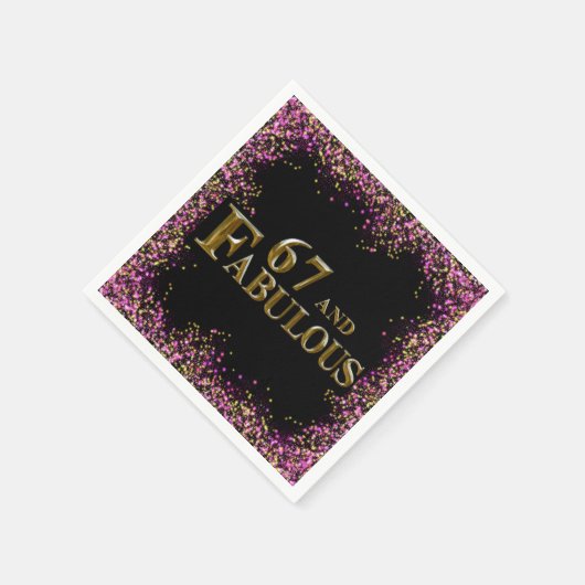 67e verjaardag servet (Hoek)