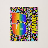 67e verjaardag — Vun, liefhebbende hartvormen + "6 Legpuzzel (Verticaal)