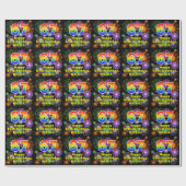 67e verjaardag: vuurwerk, regenboogblik # "67" cadeaupapier (Vlak)