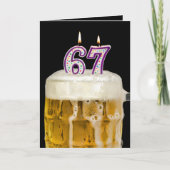 67e verjaardag zwarte bier kaart (Voorkant)