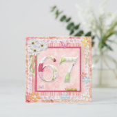 67e verjaardagsfeeststijl kaart (Staand voorkant)