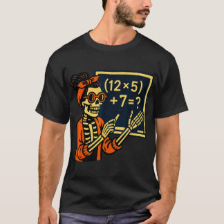 67eacher Halloween Skelet Si Seven Meme Brainrot T-shirt