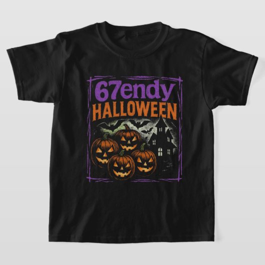 67endy Halloween Bootleg Retro Spooky Design T-shirt (Laagn)