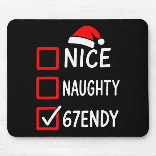 67endy Kerst Checklist – 6 7 Keurig Stout Zes Muismat (Voorkant)