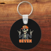 67endy Skeleton – 67 Six Seven Halloween 7 Long Sl Sleutelhanger (Voorkant)