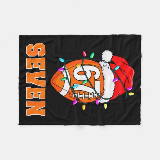 67endy Xmas Football – Six &amp; Seven Matching Co Fleece Deken (Voorkant (Horizontaal))