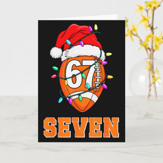 67endy Xmas Football – Six &amp; Seven Matching Co Kaart (Gele Bloem)