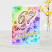 67ste verjaardag voor iemand Fabulous Kaart (Gele Bloem)