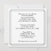 67th Birthday Party: Art Deco Style w/ Custom Name Kaart (Achterkant)