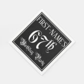 67th Birthday Party — Fancy Script + Custom Name Servet (Hoek)