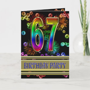 67th Birthday party Invitation
