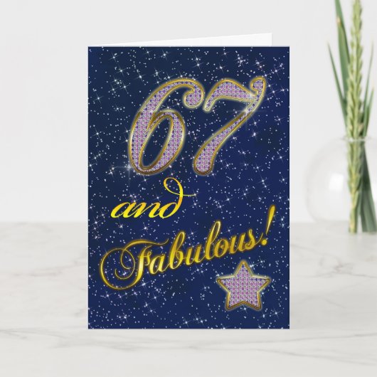 67th Birthday party Invitation (Voorkant)