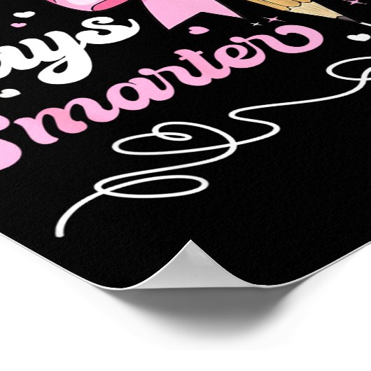 67th Day Of School 67 Days Smarter Coquette Bow Te Poster (Hoek)