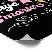 67th Day Of School 67 Days Smarter Coquette Bow Te Poster (Hoek)