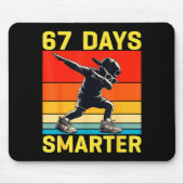 67th Day Of School 67 Days Smarter Dabbing Six Sev Muismat (Voorkant)