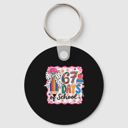 67th Day Of School 67 Six Seven Math Teacher Sleutelhanger (Voorkant)