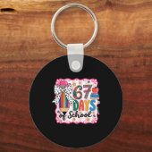 67th Day Of School 67 Six Seven Math Teacher Sleutelhanger (Voorkant)