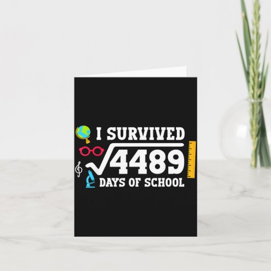 67th Day Of School 67 Square Root 4489 Six Seven B Kaart (Voorkant)