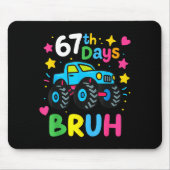 67th Day Of School Bruh Funny Meme 67 Monster Truc Muismat (Voorkant)