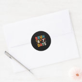 67th Day Of School Bruh Kids Celebration Design  Ronde Sticker (Envelop)