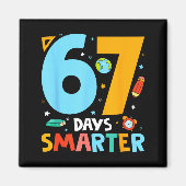 67th Day Of School Funny 67 Days Smarter Teacher B Magneet (Voorkant)