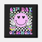 67th Day Of School Funny 6 7 Teachers Students Mem Magneet (Voorkant)