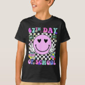 67th Day Of School Funny 6 7 Teachers Students Mem T-shirt (Voorkant)