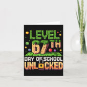 67th Day Of School Gamer Level Unlocked 100 Days O Kaart (Voorkant)