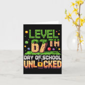 67th Day Of School Gamer Level Unlocked 100 Days O Kaart (Gele Bloem)