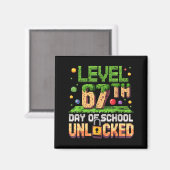 67th Day Of School Gamer Level Unlocked 100 Days O Magneet (Voorkant / Achterkant)