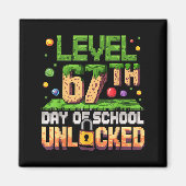 67th Day Of School Gamer Level Unlocked 100 Days O Magneet (Voorkant)