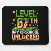 67th Day Of School Gamer Level Unlocked 100 Days O Muismat (Voorkant)