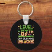 67th Day Of School Gamer Level Unlocked 100 Days O Sleutelhanger (Voorkant)