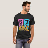 67th Day Of School Kids Funny Meme Six Seven Perio T-shirt (Voorkant volledig)