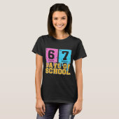 67th Day Of School Kids Funny Meme Six Seven Perio T-shirt (Voorkant volledig)