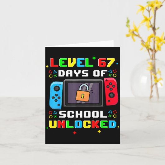 67th Day Of School Level 67 Days Of School Unlocke Kaart (Gele Bloem)