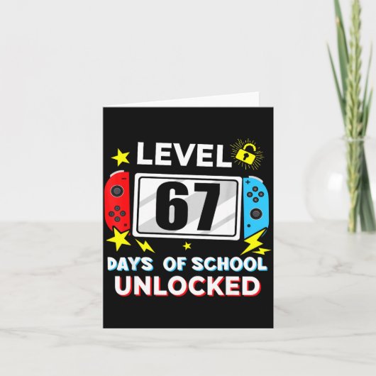 67th Day Of School Level 67 Days Of School Unlocke Kaart (Voorkant)
