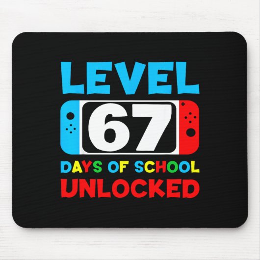 67th Day Of School Level 67 Days Of School Unlocke Muismat (Voorkant)
