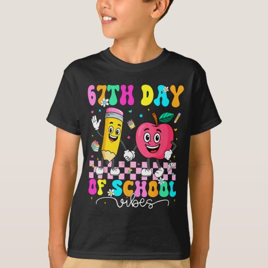 67th Day Of School Shirt 67 Days Smarter Teacher B (Voorkant)
