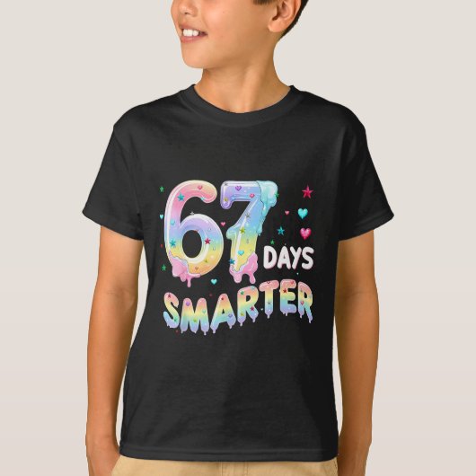 67th Day Of School Shirt 67 Days Smarter Teacher B (Voorkant)