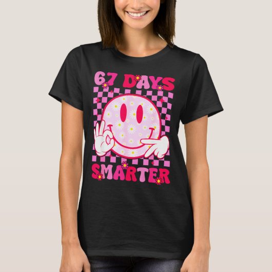 67th Day Of School Shirt 67 Days Smarter Teacher B (Voorkant)
