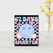 67th Day Of School Shirt 67 Days Smarter Teacher B Kaart (Gele Bloem)