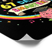 67th Day Of School Shirt 67 Days Smarter Teacher B Poster (Hoek)