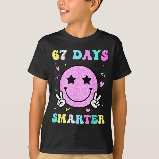 67th Day Of School Shirt 67 Days Smarter Teacher G (Voorkant)
