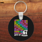 67th Day Of School Teacher 67 Days Math Numbers Sleutelhanger (Voorkant)