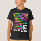 67th Day Of School Teacher 67 Days Math Numbers  T-shirt (Voorkant)