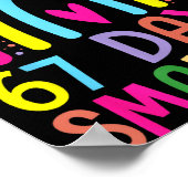 67th Day Of School Teacher 67 Days Smarter Rainbow Poster (Hoek)